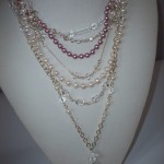 Multi-Strand Pearl, Swarovski Crystal and Crystal Quartz Tassel Necklace