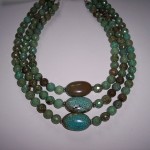 Triple Strand Natural Turquoise Necklace